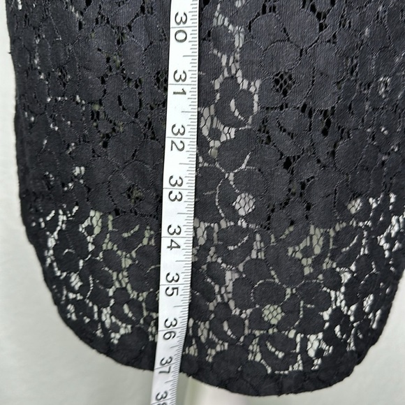 DKNYC Navy Lace Button Front Dress Tunic Oversized XS - Picture 8 of 11